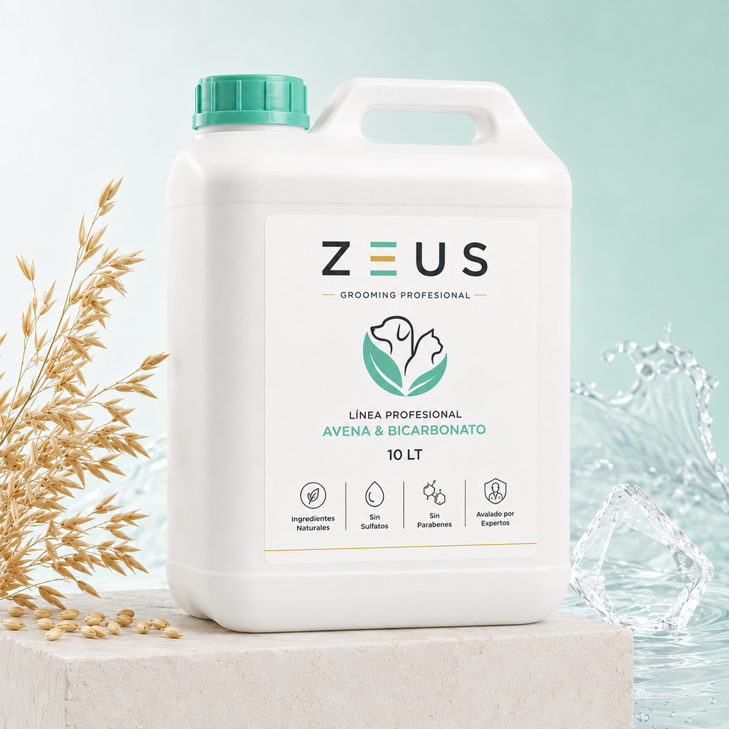 Shampoo Desodorante Calmante para Mascotas | Avena y Bicarbonato | Frescura a Manzana Verde | 10 L
